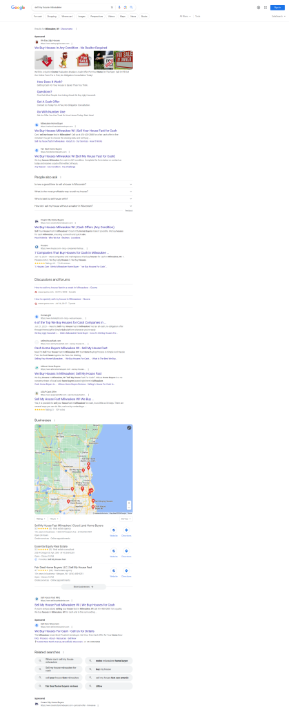map pack at bottom of serp